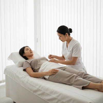 Akupunkturbehandlung in einer modernen Praxis